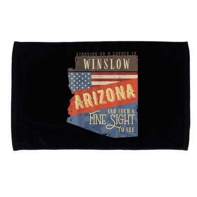 Winslow Arizona AZ US 66 Take It Easy Est. 1926 Mother Road Microfiber Hand Towel
