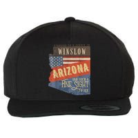 Winslow Arizona AZ US 66 Take It Easy Est. 1926 Mother Road Wool Snapback Cap