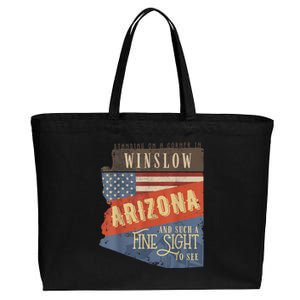 Winslow Arizona AZ US 66 Take It Easy Est. 1926 Mother Road Cotton Canvas Jumbo Tote