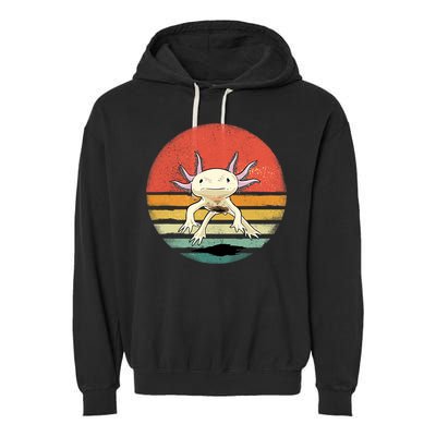 Wowsome! Adult Axolotl Retro Vintage Garment-Dyed Fleece Hoodie