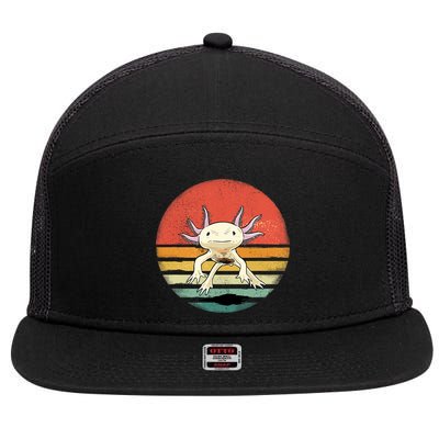 Wowsome! Adult Axolotl Retro Vintage 7 Panel Mesh Trucker Snapback Hat