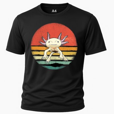 Wowsome! Adult Axolotl Retro Vintage Cooling Performance Crew T-Shirt