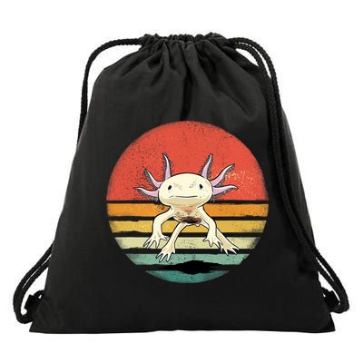 Wowsome! Adult Axolotl Retro Vintage Drawstring Bag