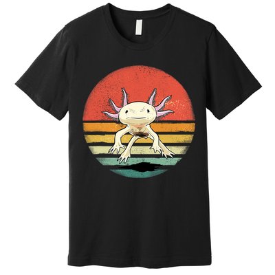 Wowsome! Adult Axolotl Retro Vintage Premium T-Shirt