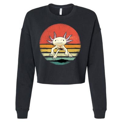 Wowsome! Adult Axolotl Retro Vintage Cropped Pullover Crew