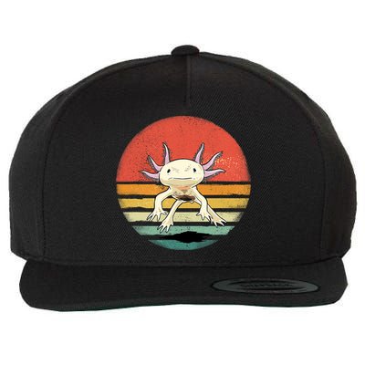 Wowsome! Adult Axolotl Retro Vintage Wool Snapback Cap
