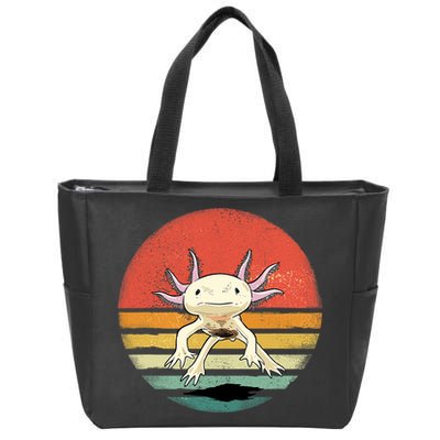 Wowsome! Adult Axolotl Retro Vintage Zip Tote Bag