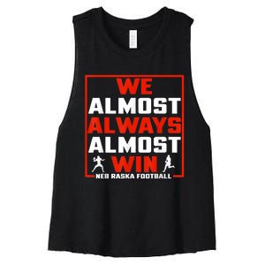 We Almost Always Almost Win Sunday Football Women's Racerback Cropped Tank