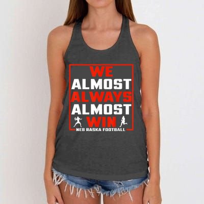 We Almost Always Almost Win Sunday Football Women's Knotted Racerback Tank