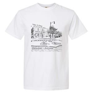 Winslow Arizona AZ US 66 Take It Easy Est 1926 Mother Road Garment-Dyed Heavyweight T-Shirt