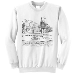 Winslow Arizona AZ US 66 Take It Easy Est 1926 Mother Road Sweatshirt