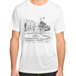 Winslow Arizona AZ US 66 Take It Easy Est 1926 Mother Road Adult ChromaSoft Performance T-Shirt