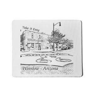 Winslow Arizona AZ US 66 Take It Easy Est 1926 Mother Road Mousepad