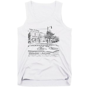 Winslow Arizona AZ US 66 Take It Easy Est 1926 Mother Road Tank Top