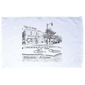 Winslow Arizona AZ US 66 Take It Easy Est 1926 Mother Road Microfiber Hand Towel