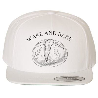Wake And Bake Funny Baking Roll Model Baker Bread Baking Wool Snapback Cap