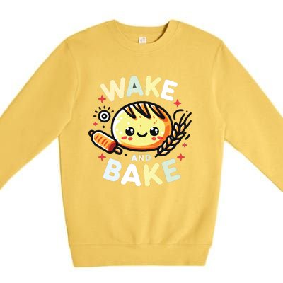 Wake And Bake Baking Premium Crewneck Sweatshirt