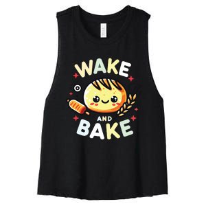 Wake And Bake Baking Women's Racerback Cropped Tank