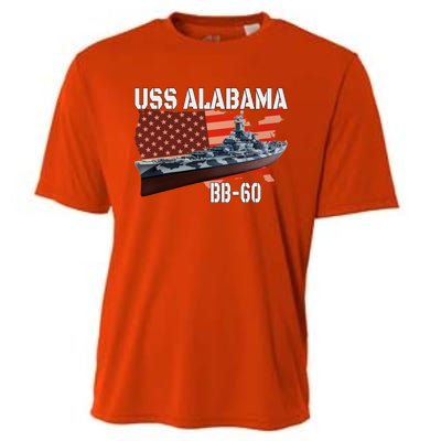 Ww2 American Battleship Uss Alabama Bb60 Warship Veterans Cool Gift Cooling Performance Crew T-Shirt