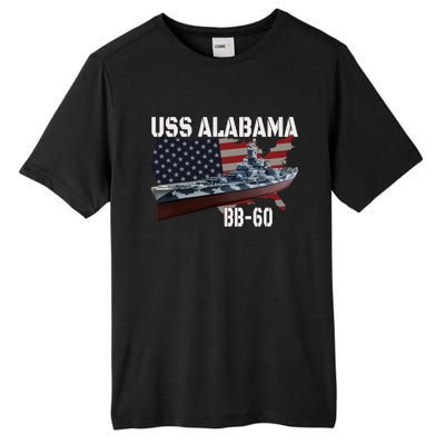 Ww2 American Battleship Uss Alabama Bb60 Warship Veterans Cool Gift Tall Fusion ChromaSoft Performance T-Shirt