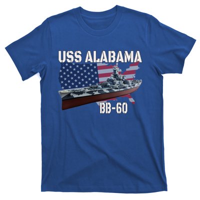 Ww2 American Battleship Uss Alabama Bb60 Warship Veterans Cool Gift T-Shirt