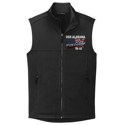 Ww2 American Battleship Uss Alabama Bb60 Warship Veterans Cool Gift Collective Smooth Fleece Vest