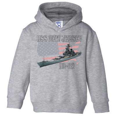 Ww2 American Battleship Uss New Jersey Bb62 Warship Veteran Toddler Hoodie