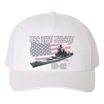 Ww2 American Battleship Uss New Jersey Bb62 Warship Veteran Yupoong Adult 5-Panel Trucker Hat