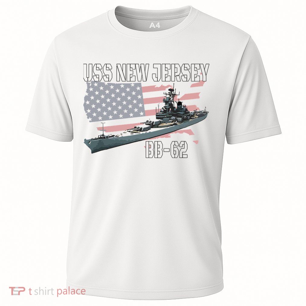 Ww2 American Battleship Uss New Jersey Bb62 Warship Veteran Performance Shirt