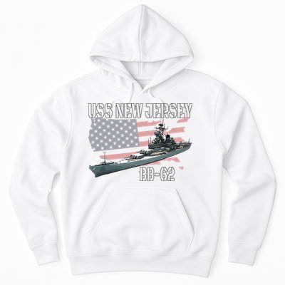 Ww2 American Battleship Uss New Jersey Bb62 Warship Veteran Hoodie