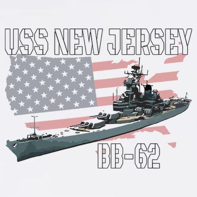 Ww2 American Battleship Uss New Jersey Bb62 Warship Veteran T-Shirt