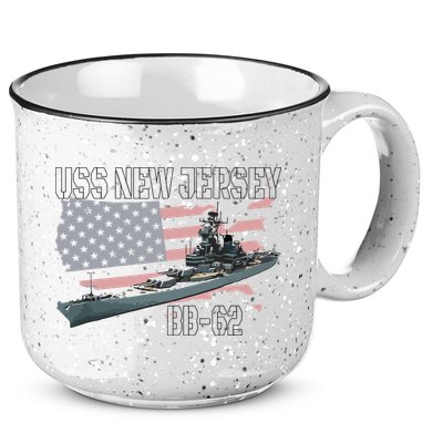 Ww2 American Battleship Uss New Jersey Bb62 Warship Veteran 15oz Campfire Ceramic Mug
