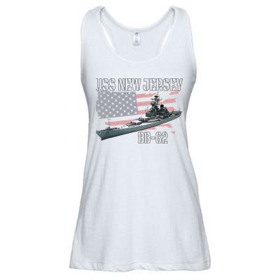 Ww2 American Battleship Uss New Jersey Bb62 Warship Veteran Ladies Essential Flowy Tank