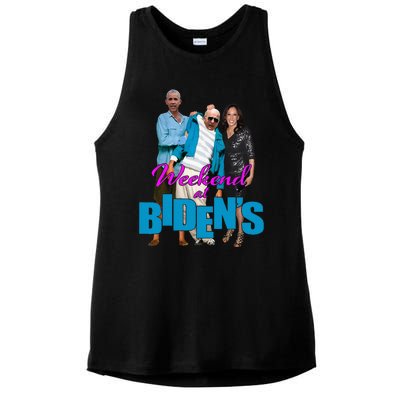 Weekend At BidenS Ladies PosiCharge Tri-Blend Wicking Tank