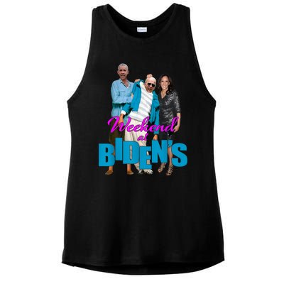 Weekend At Bidens Ladies PosiCharge Tri-Blend Wicking Tank