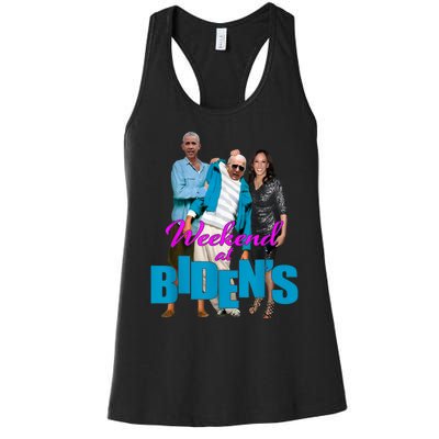 Weekend At Bidens Women's Racerback Tank