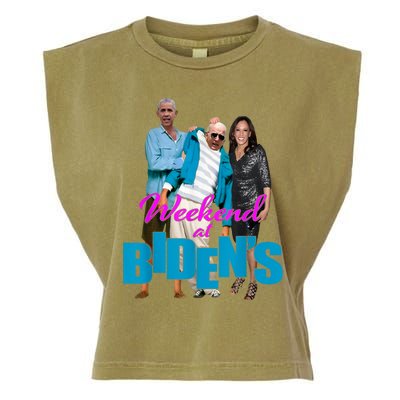 Weekend At Bidens Garment-Dyed Women's Muscle Tee