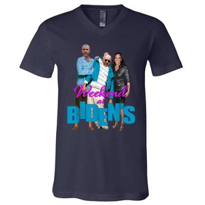 Weekend At Bidens Funny V-Neck T-Shirt