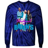 Weekend At Bidens Funny Tie-Dye Long Sleeve Shirt