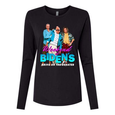 Weekend At Biden's Womens Cotton Relaxed Long Sleeve T-Shirt