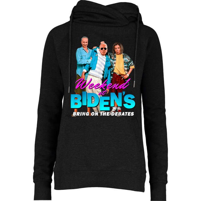 Weekend At Biden's Womens Funnel Neck Pullover Hood