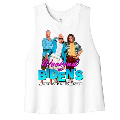 Weekend At Biden's Women's Racerback Cropped Tank