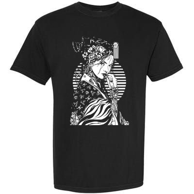 With A Beautiful Japanese Girl Symbol Of Japan Garment-Dyed Heavyweight T-Shirt