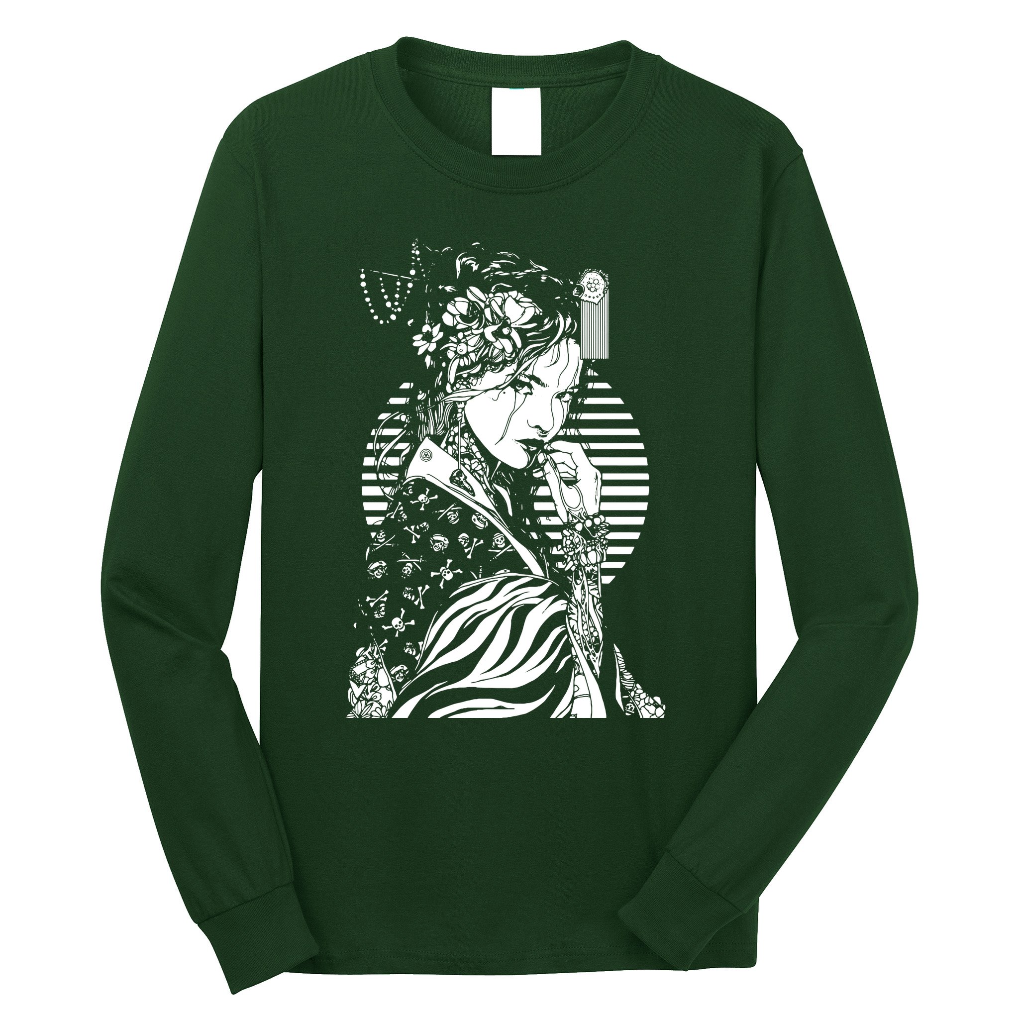 With A Beautiful Japanese Girl Symbol Of Japan Long Sleeve Shirt