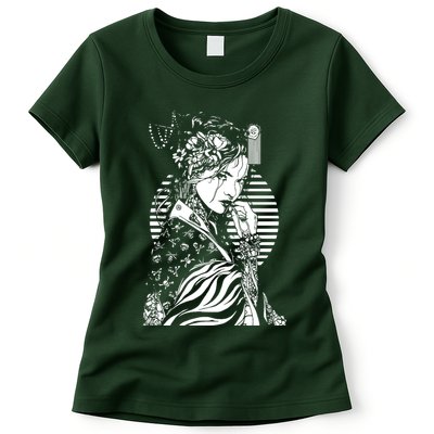 With A Beautiful Japanese Girl Symbol Of Japan Womens T-Shirt