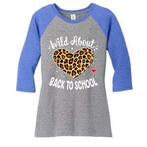 Wild About Back To School Leopard Squad Kindergarten Prefunny Giftk Cute Gift Women's Tri-Blend 3/4-Sleeve Raglan Shirt