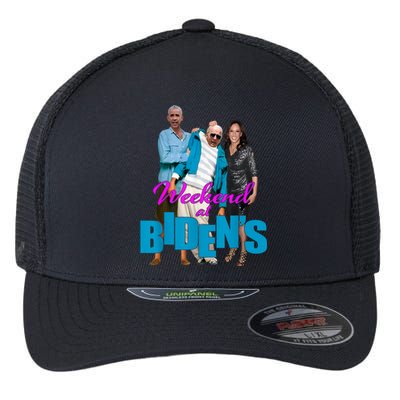 Weekend At BidenS Funny Flexfit Unipanel Trucker Cap