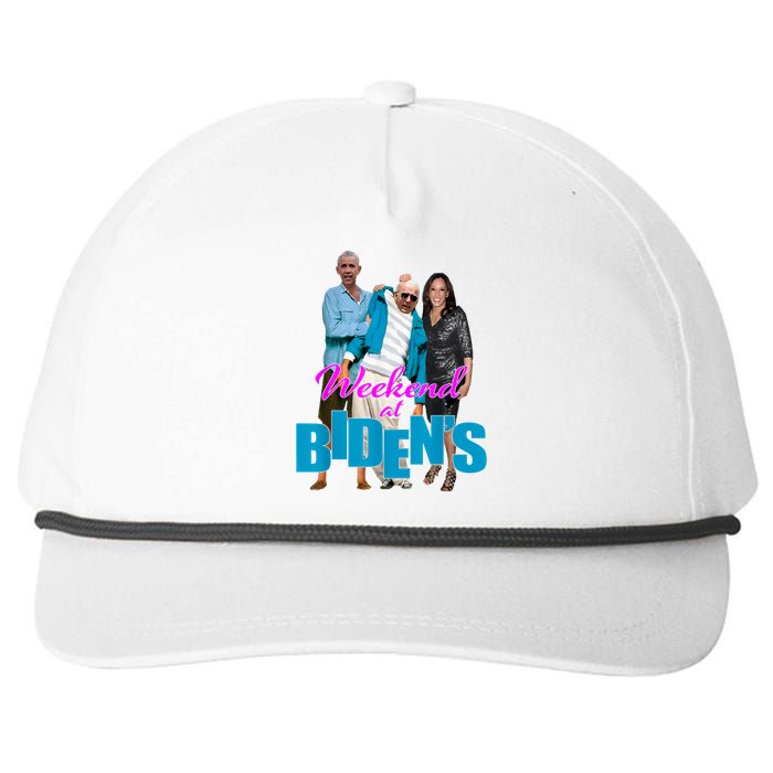 Weekend At BidenS Funny Snapback Five-Panel Rope Hat