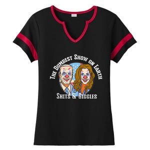 Weekend At Bidens Circus Trump Trump In Trump Time Ladies Halftime Notch Neck Tee