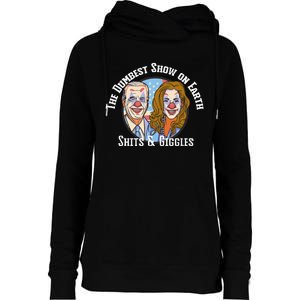 Weekend At Bidens Circus Trump Trump In Trump Time Womens Funnel Neck Pullover Hood